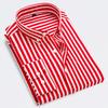 Foreign Trade Autumn New Men'S Plus Size Striped Long-Sleeve Shirt, Fashionable Youth Slim-Fit Shirt