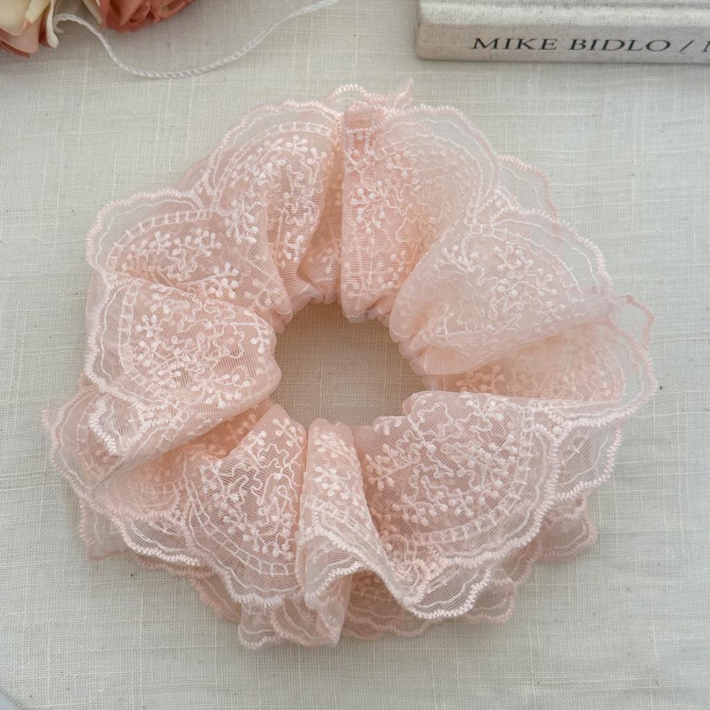 Elastic hair bands accessories for women girl rubber tie korean scrunchies large big fascinators elegant Headdress flowers fairy