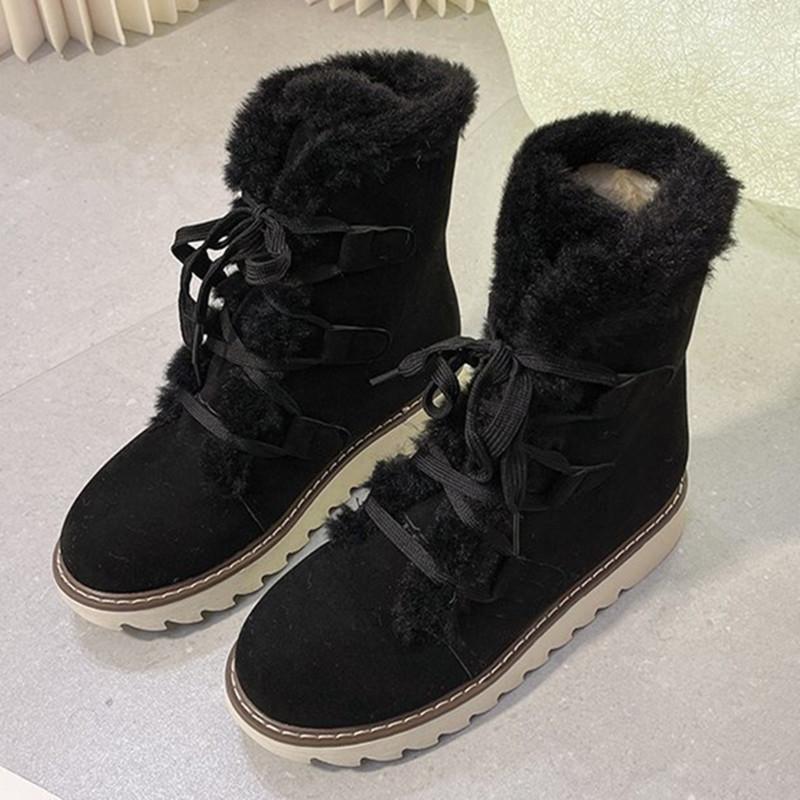 Autumn and Winter Footwear Plus Size Comfortable Thick-soled Short-sleeved Women's Boots and Shoes