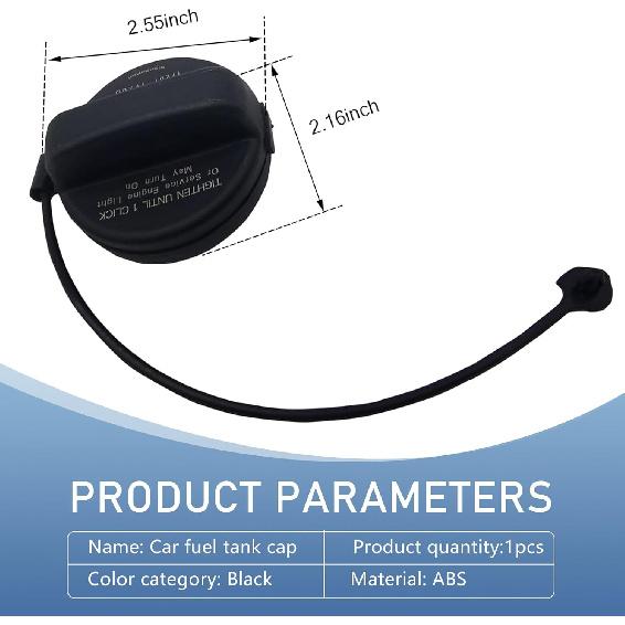 

1 PC Car Fuel Tank Cap, ABS Plastic Sealed Rust-Proof Fuel Tank Cap Plug with Anti-lost Rope, Replacement OEM #17251-1VZ0D, 17251-3JA0A Accessories,