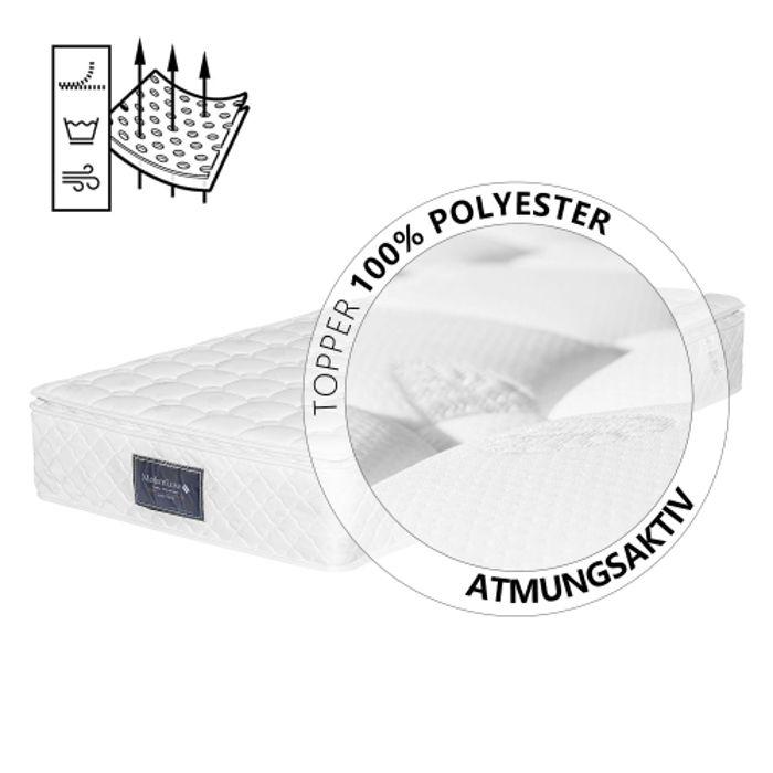 Lit Simple - MUVOE - 90x200 Cm - Rembourré - Avec Sommier Et Matelas - Espace De Rangement