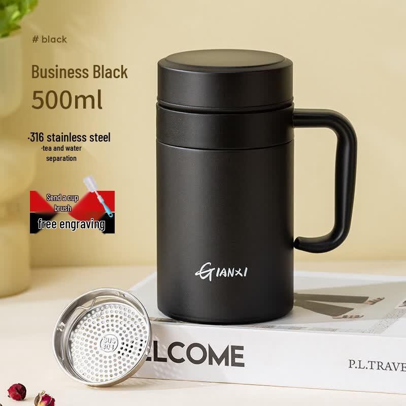 304 Stainless Steel Insulated Tea Mug with Handle