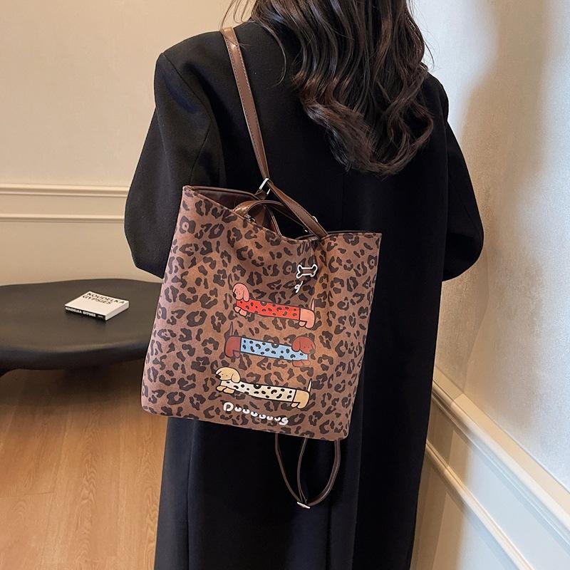 

Мультяшная Милая Забавная Сумка-тоут с Полным Принтом Леопарда, Универсальная, Большая Вместимость, Сумка для Хранения, Мамина Сумка для Шоппинга 36*15*29