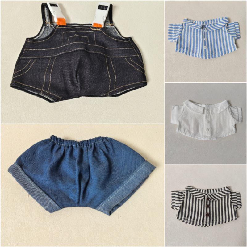 38CM Ragdoll Overalls & Shirt Set - Large Size Replacement Outfit