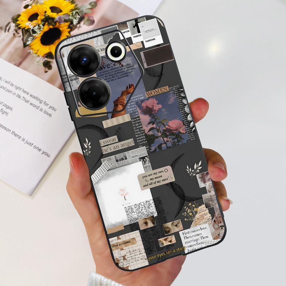 For Tecno Camon 20 Pro 5G Case Marble Cover For Tecno Camon 20 Bumper Soft Silicone Phone Cases For Camon20 Pro CK8n CK7n Fundas