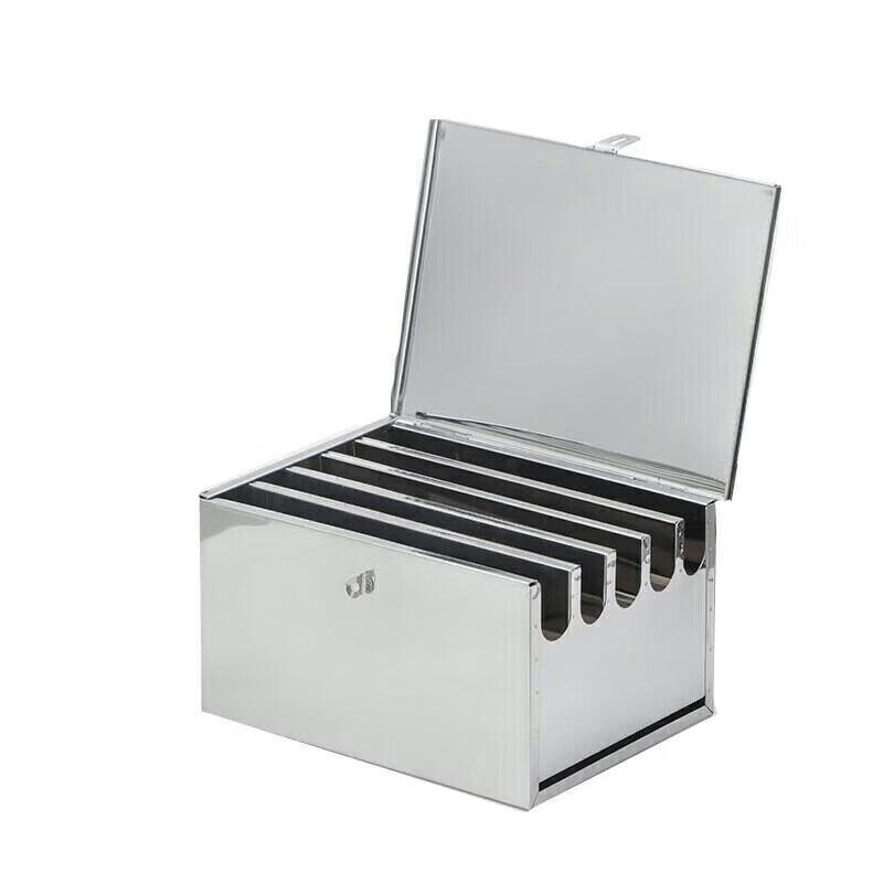 Stainless Steel Magnetic 5-Slot Knife Holder with Lid