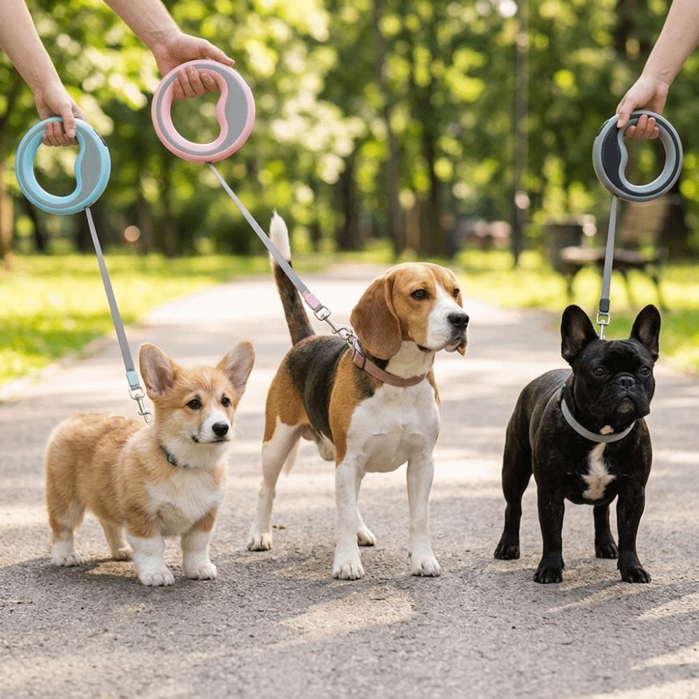 Round Shape Circle Pet Leash Adjustable Length Dog Walking Rope Pet Auto Leash  Outdoor Travel