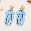 Elegant Water Themed Drop Earrings Unique Acrylic Handmade Fish Pendant Jewelry Lightweight and Comfortable Accessory