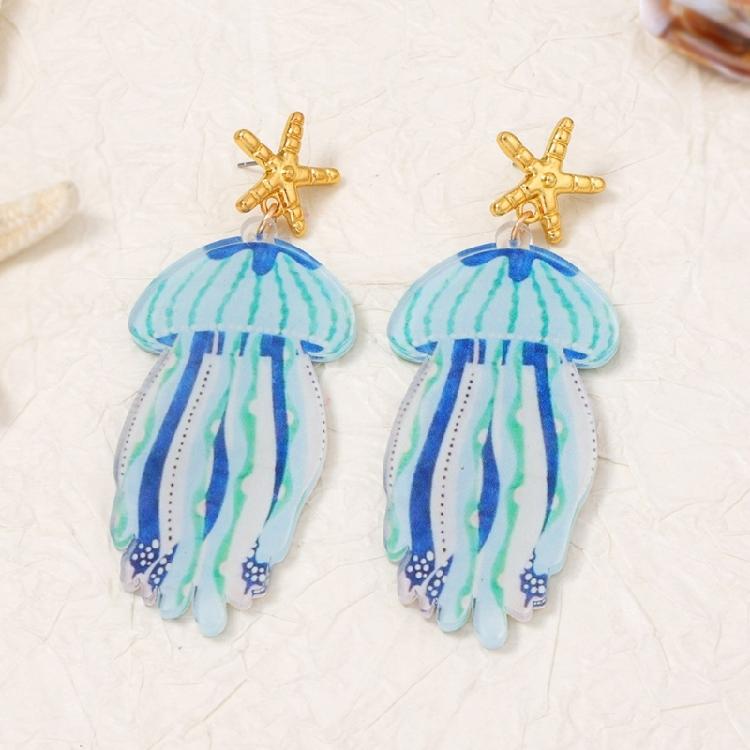 Elegant Water Themed Drop Earrings Unique Acrylic Handmade Fish Pendant Jewelry Lightweight and Comfortable Accessory