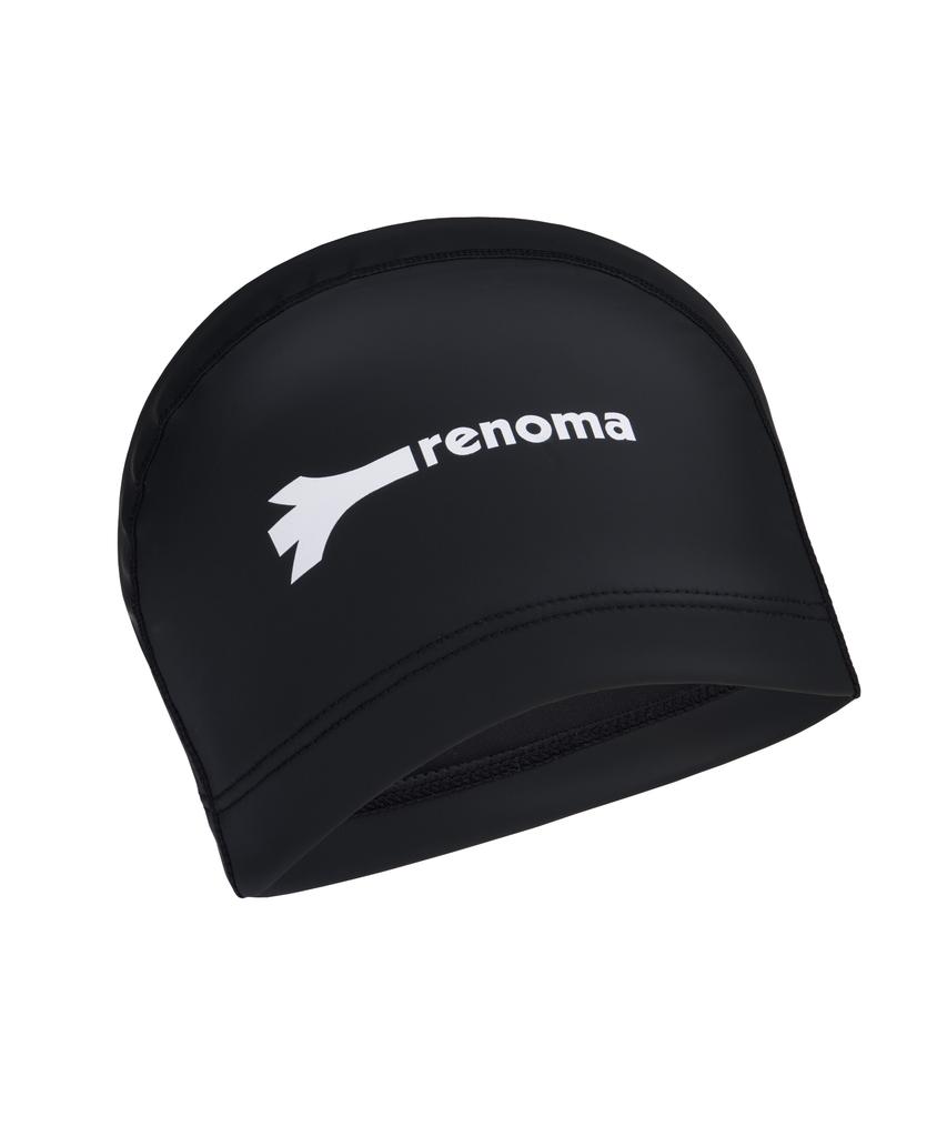 Lenomasuyeongbog Adult Simple Text Pu Swim Cap Black Ro-Rc2E702-Bk