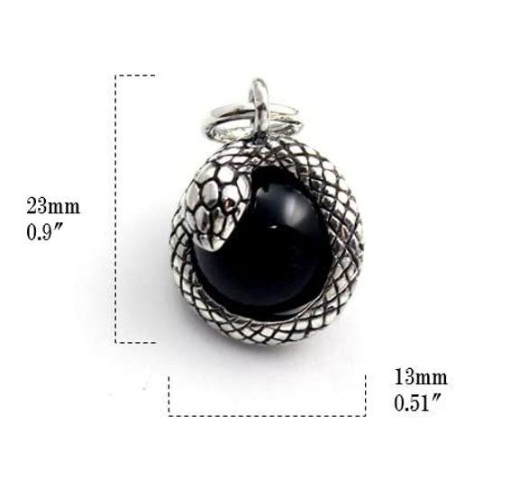 Had Přívěsek Had Plaz Top Silver 925 Onyx Černý Onyx