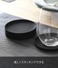 Yamazaki 3D Round Coaster Tower Silicone W10×D10×H0.9cm Black 2539