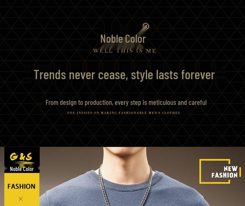 Pull en Maille Douce Couleur Unie Haut de Gamme pour Homme - Hiver Décontracté Col Rond