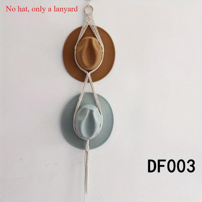 

1Pc Nordic Style Hand Woven Hat Storage Rack Creative Multi-layer Living Room Bedroom Wall Hanging Hat Tassel Wall Hanging Rope