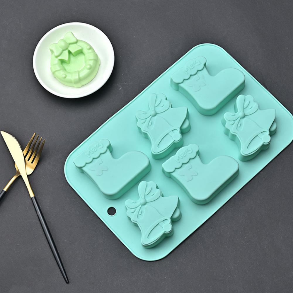6 Christmas Socks Silicone Cake Mold Christmas Silicone Chocolate Mold DIY Cake Silicone Baking