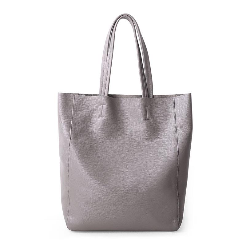 Luxury Brand Designer Genuine Leather Shopping Bag Lady Large Female Totes Bag Fashion Simple Handbags Casual Leather Women Shoper
