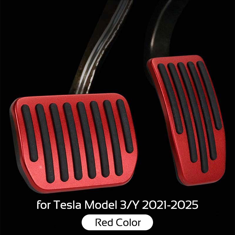 For Tesla Model 3 Y 2021-2025 Highland Juniper 2pcs Aluminum Alloy Brake Accelerator Foot Pedals Cover Car Accessories