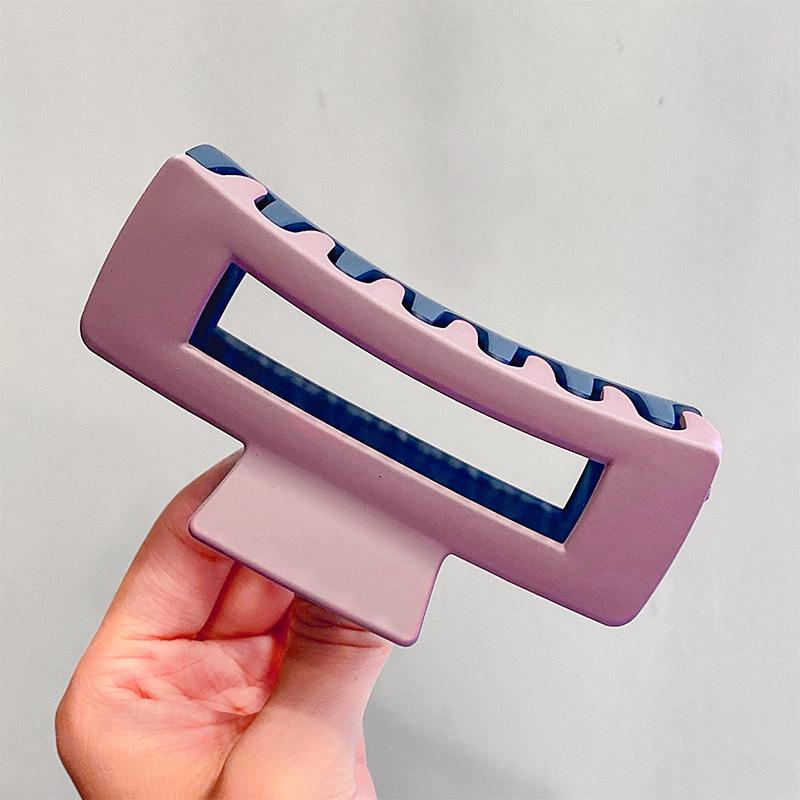 New Fashion Matte Non-slip Square Hair Claws Elegant Simple Strong Hair Clip Ladies Girls Barrettes For Women Hair Accessories Headwear