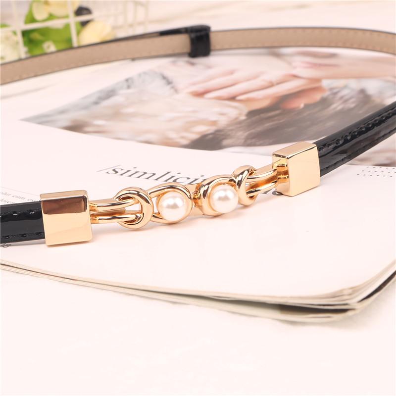 Neuer Perlen Doppel Schnallen Verstellbarer Damen Ledergürtel - Vielseitiges Dekoratives Accessoire für Kleider und Pullover