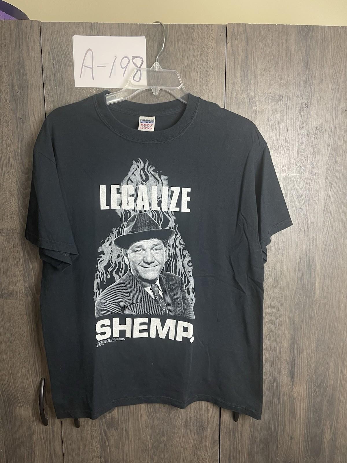 Three Stooges T-Shirt Legalize Shemp Black Tee Adult Large Humor Unisex T-Shirt S