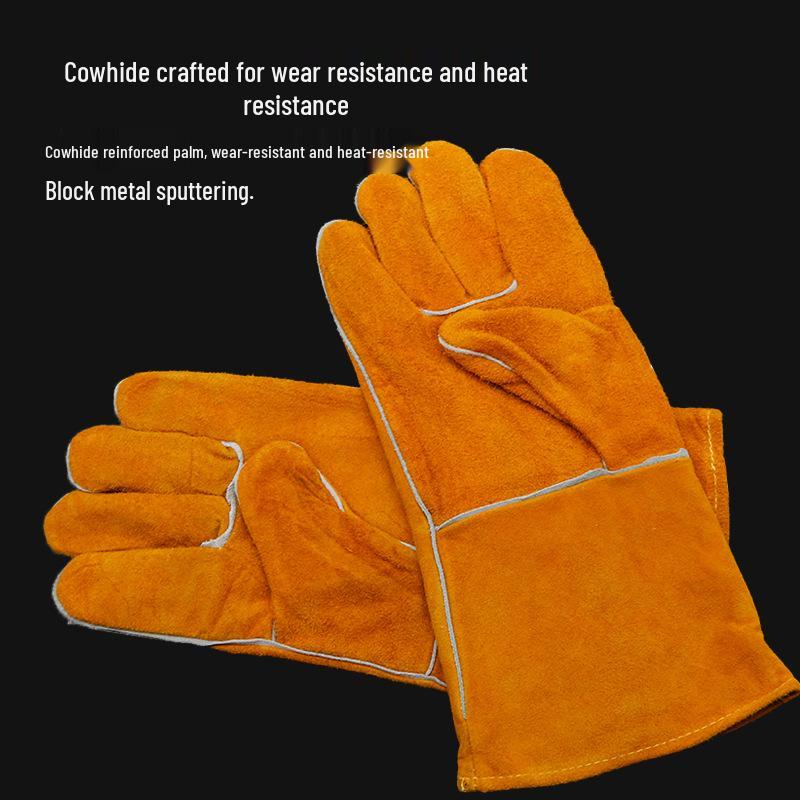 Feuerfeste Vollleder-Schweißhandschuhe - Verschleiß- und hitzebeständig mit kostenlosem Versand