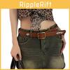 Bohemian Rose Carved Leather Belt For Women Fashion Accessory Summer 2024