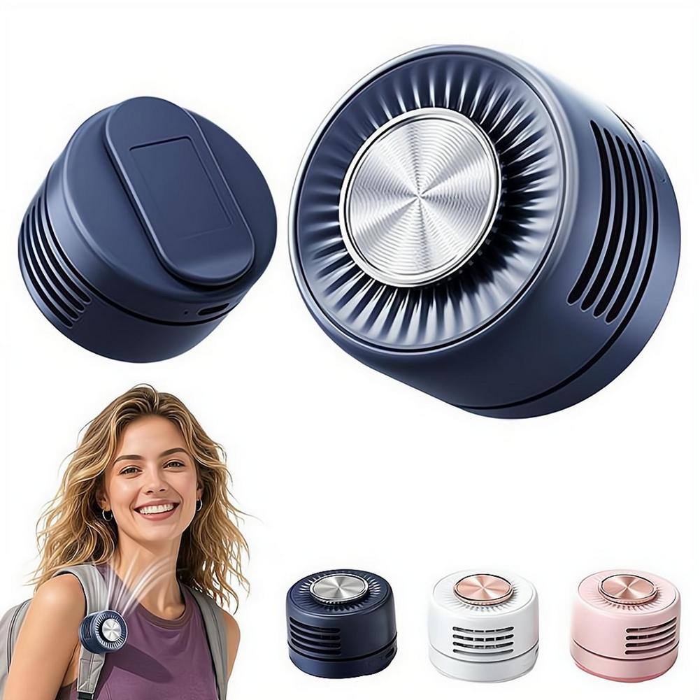 Portable Bladeless Clip Fan 360° Rechargeable Mini USB Desk Fan Small Cooling Fan for Outdoor Travel Office