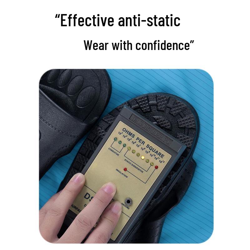 Pantofole Estive Morbide Antistatiche a X Blu e Bianche - Scarpe Protettive Comode Senza Polvere