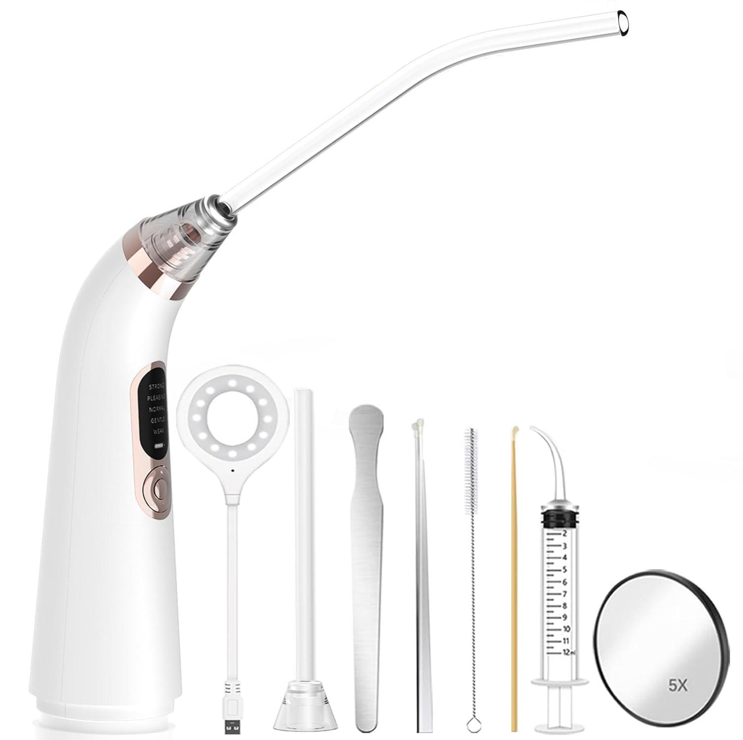 

Комплект для удаления камней из миндалин Электронный пылесос для ухода за полостью рта с 5 режимами всасывания 10 в 1 Инструменты для мгновенного всасывания