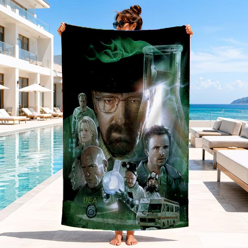 Breaking Bad Mashup Beach Towel, Microfiber Beach Towel, Perfect For Pool, Beach, Travel, Home Decor Beach Party Fan gifts