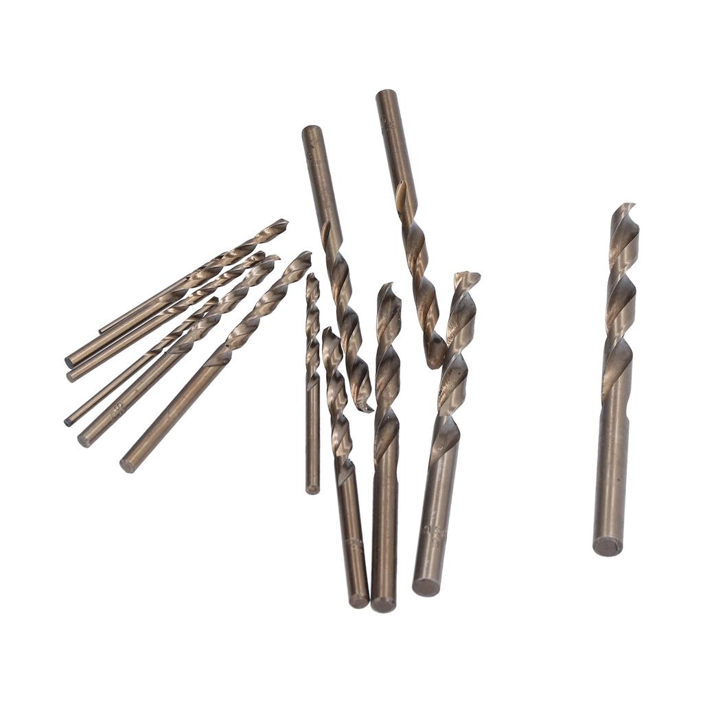 13Pcs Twist Drill Bits Heat Resistant Cobalt HSS Straight Shank 1.5mm?6.5mm with Storage Box