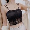 Korean Style Lace Strapless Camisole with Chest Pads for Female Students - Anti-Exposure, Beautiful Back, Summer Wear