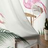 Tropische Pflanzen-Flamingo-Vorhänge für Schlafzimmer, Wohnzimmer, Voile-Fenstervorhänge, Tüllvorhänge für Kinderzimmer