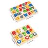 3D Colorful Alphabet Number Puzzle Montessori Wooden Puzzles Matching Games Early Education Toys Mathematics Shape Cognition