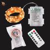 LED-Lichterkette mit Fernbedienung und 8 Funktionen, Kupferdraht, Batteriebetrieben für Camping & Weihnachtsdekorationen.