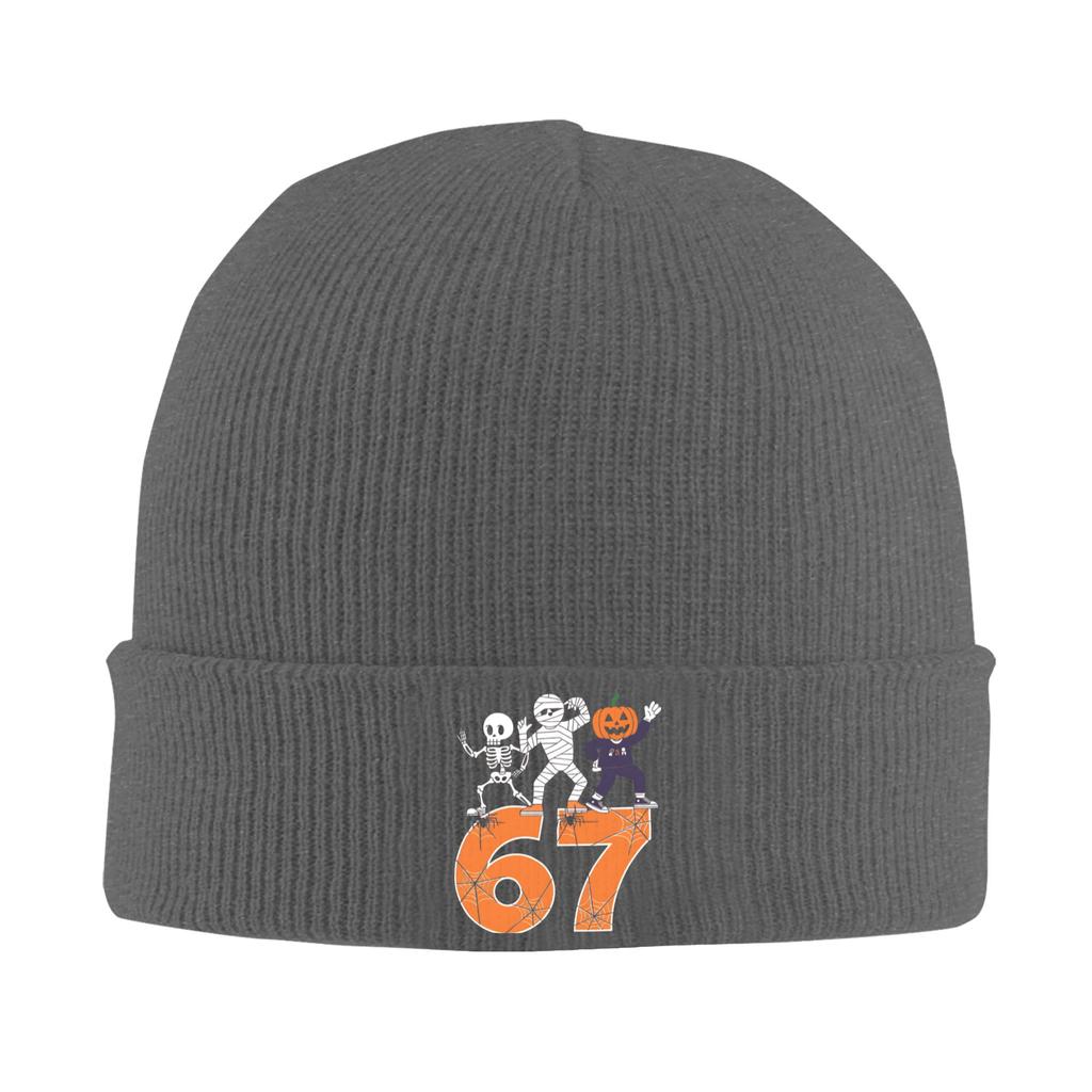 HAUNTED BY 67 GHOST DANCING HALLOWEEN Beanie Hats Bonnet Hats Unisex Adult Fashion Outdoor Knit Hat Autumn Winter Warm Soft Caps