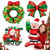 Santa Claus/Bow/Wreath Santa Claus Balloon Holiday Balloon Decorations  Holiday Event Decoration