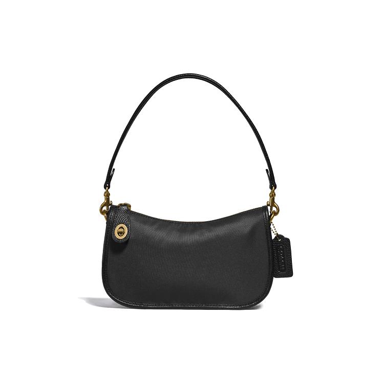 

Новая нейлоновая сумка через плечо COACH, сумка кроссбоди, сумка для маджонга, среднего размера, женская, черная C1982-B4BK 23.6*7.1*14.0CM