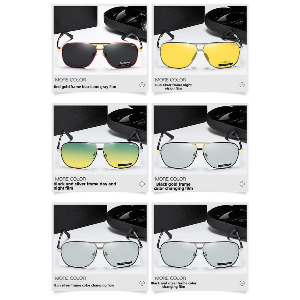 Dag- och nattfärgskiftande solglasögon, polariserade solglasögon, herrars anti-helljusfiske, högupplöst bilkörning