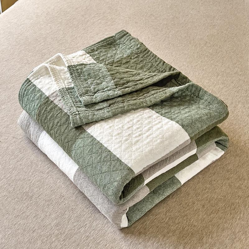 Japanese-style cotton washed cotton towel quilt, three-layer gauze thin summer cool quilt, office nap blanket, sofa blanket