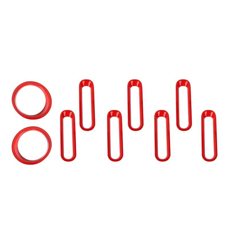 ABS Car Headlight Decorative Cover Grille Decoratiion Stickers For Jeep Wragnler JK 2007-2017 Car Exterior Accessories