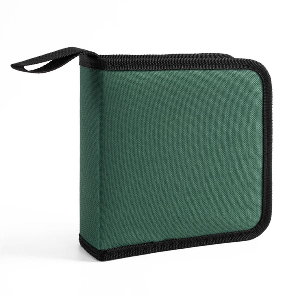 Oxford Cloth 40-tablet CDs Capacity Auto Disc Holder Water Resistant and Wear Resistant for Quickly Access During Drive