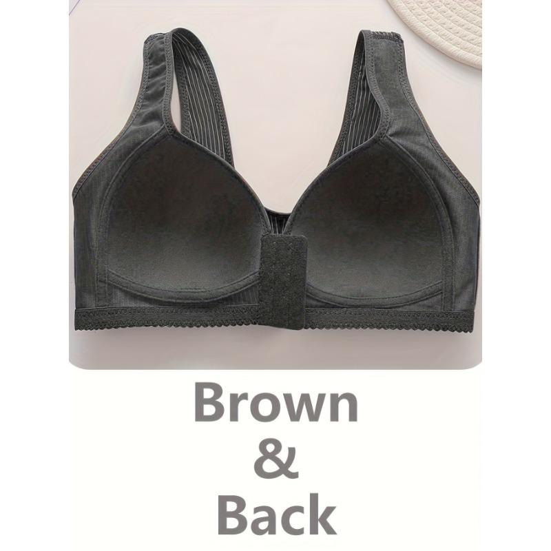 Women's Elegant Style Bra, Nursing Stretchy Bra With Front Closure, Comfort Support Underwear