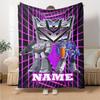 Love Transformers (11) Personalized Text Blanket Lightweight Personalized Blanket Durable Comfort Versatile for Nap Bed Office Home Decor
