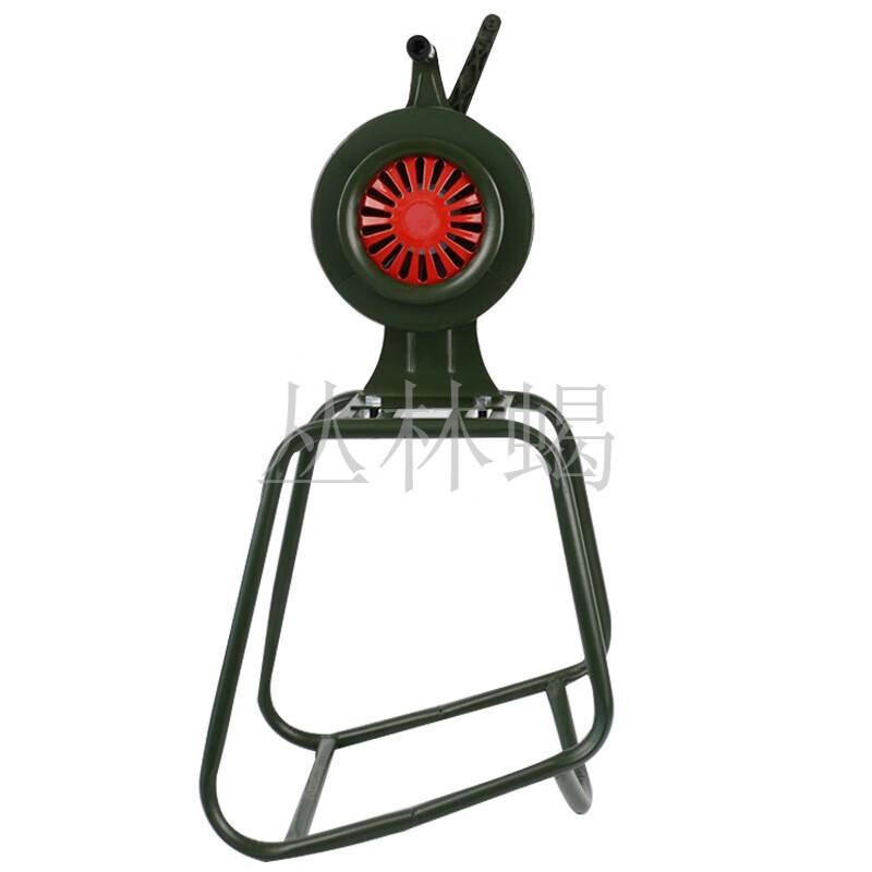 Large Military Green Hand-Crank Air Raid Siren