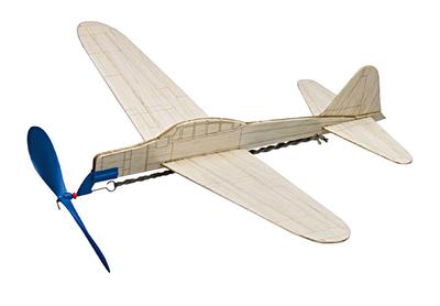 Studio Mido Balsaplane Zero Fighter ZERO FIGHTER Rubber Powered Model Airplane Kit BP-05