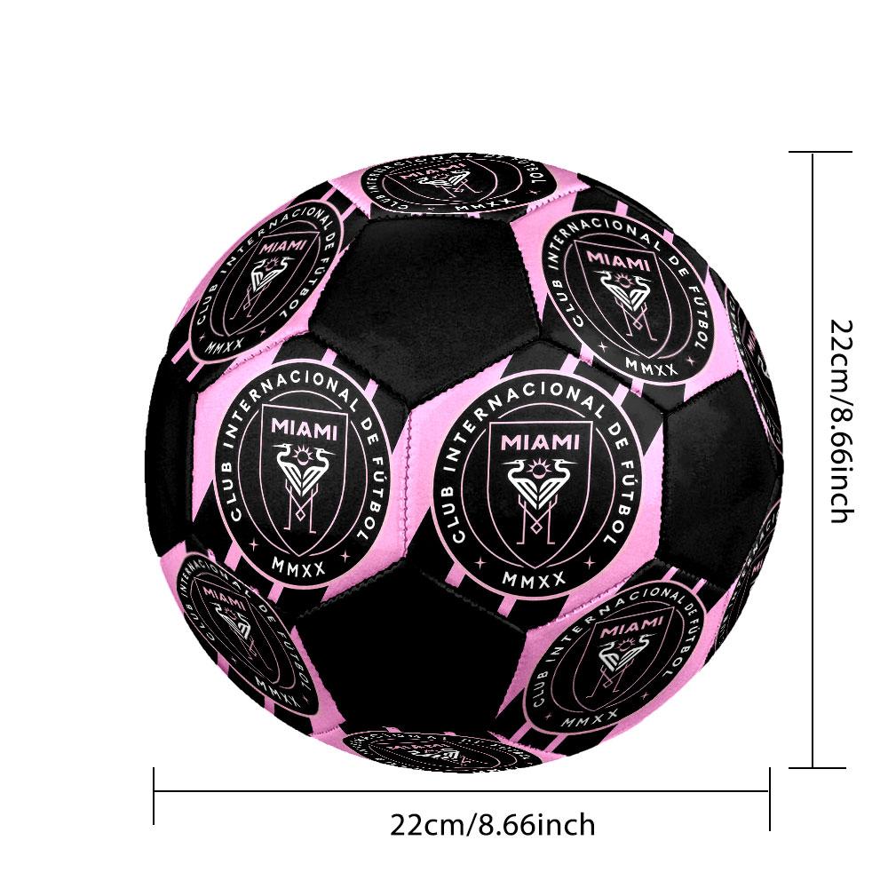 1pc Inter Miami CF Soccer Ball Size 5 Indoor Soccer Ball Fashion Colorful Backyard Game - Great For Sports Fans Gift HE26