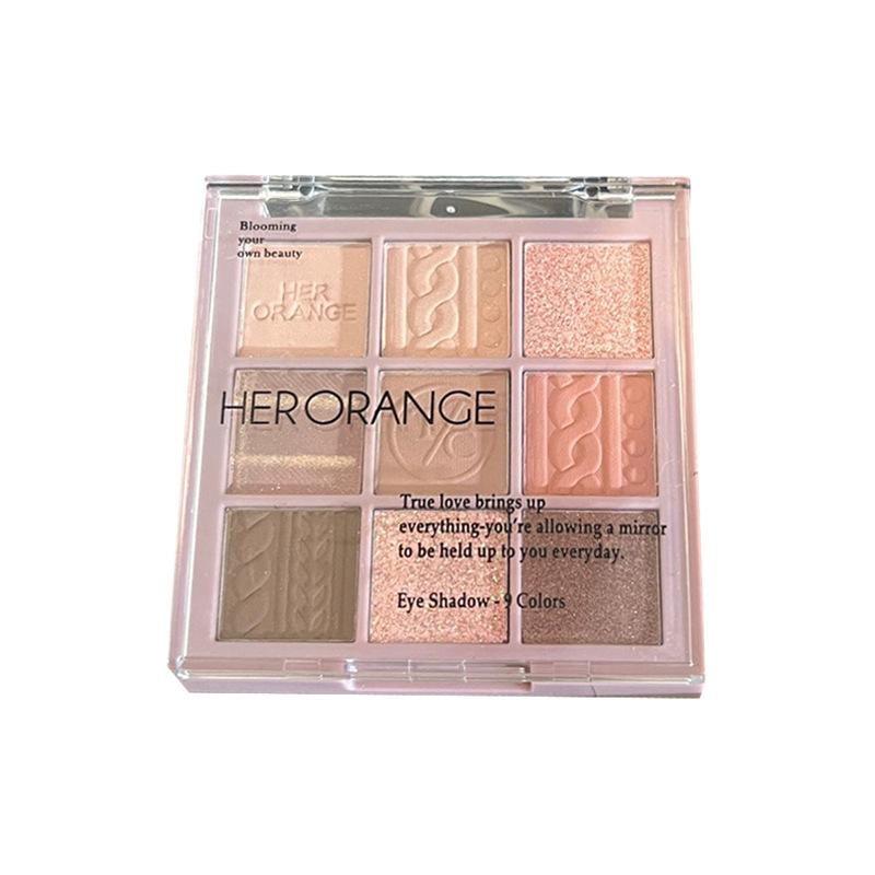 HERORANGE ~ New Sweater Nine Colors Eyeshadow Palette Almond Milk Butter Taro Mashed Disc Eyeshadow