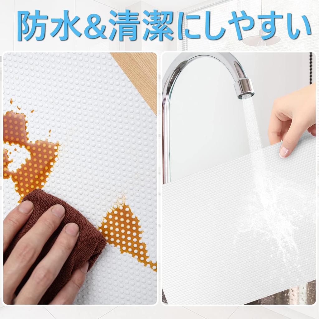 MooiFun Cupboard Sheet Shelf Liner Kitchen Sheet No Glue Required Cuttable EVA Protective Mat Suitable for Furniture Protection