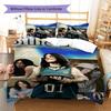 Billie Eilish Custom Name Pattern Bedding,Quilt Set Quilt Cover Pillowcase Home Birthday Gift(1 * Duvet Cover + 2 * Pillowcase, Without Core)